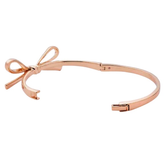 KATE SPADE • Rose Gold Skinny Mini Bow Bangle Bracelet - Picture 3 of 4